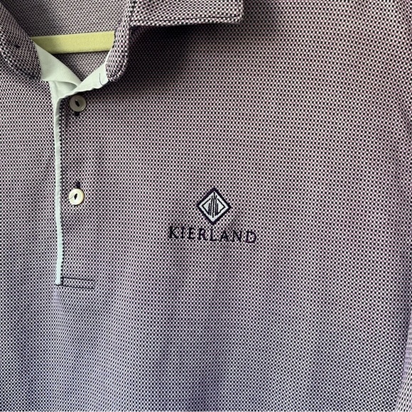 Peter Millar Polo Kierland Golf Club Embroidery size L purple white check cotton - Picture 5 of 8